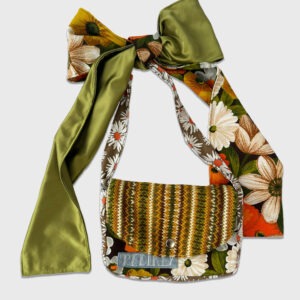 Bow Bag 033 70’s Orange Flowers