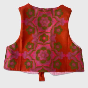 002 Green Pink Flowers